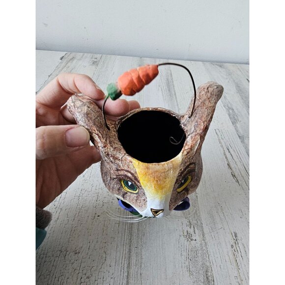 Department 56? Easter Bunny basket spring rabbit decor car carrot - Picture 7 of 8